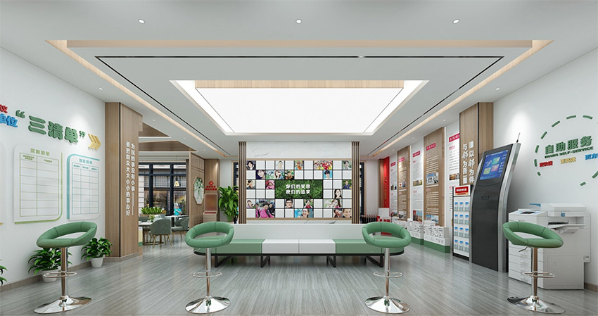 黨建展廳、街道社區(qū)文化、黨群服務中心、新時代驛站—美刻與您同行！